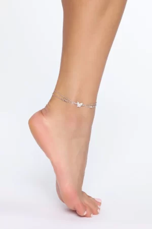 Thin Butterfly Anklet